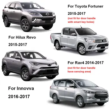 ABS črni strani rearview mirror kritje za toyota rav4-2017 hilux revo fortuner innova 2016 2017 2018 2019 pribor YCSUNZ