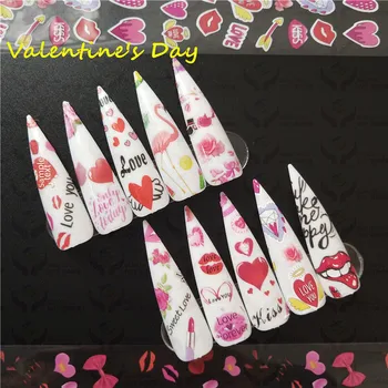 Lak Za Star Papir Za Prenos Polni Paket Design Šminka Tiskanja Firebird Ljubezen Rose Zbirka Set Nalepke Za Nohte Art Deco Aplicirano