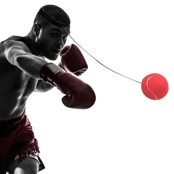 Premetavati Žogo Boj Elastično Žogo Boks Oprema z Glavo Pasu za Hitrost Odziva Usposabljanje Boks Punch Uresničevanje Moda rdeče-ABL