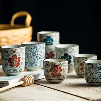 CHANSHOVA 120/200 ml Tradicionalni Kitajski Slog Handpainted Keramični Teacup China Porcelana Mala in Velika Kava Čaj Skodelice H315