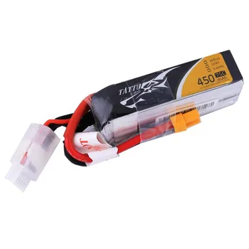 4 Paketi TATTU Lipo Baterije 14.8 v 450mAh 4s Lipo 75C RC Baterije z XT30 Plug Baterije Dolgo Velikost 150 Velikost H Okvir