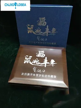 2020 leto Kitajski Miško Leto spominska prekrita zlatega kovanca za 1 kg z COA in polje darilo prisoten