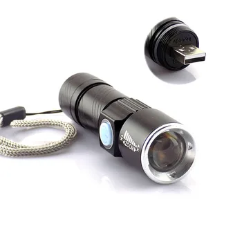Zoomable prinaša dobička mini V5 svetilka led pero flash svetlobe baklo lanterna usb polnjenje polnilne linternas lampe žepnih svetilk svetilke