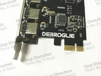 Cableless Visoke Hitrosti, 4 Vrat USB 3.0 PCIE kartica PCI Express Nadzor Sim Adapter Sprednji Plošči za MAC PRO 3.1-5.1/os x 10.8-10.14.5