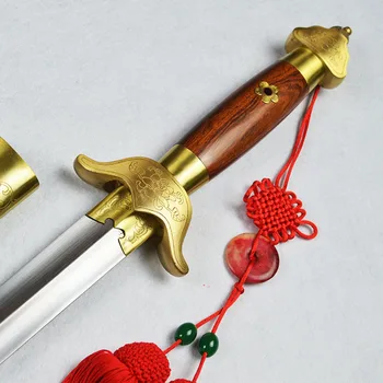 Meč Deli Visoko Led Jade Meč Tassel , Rumena kung fu Meč Tassel,uho handwork borilne veščine meč tassel