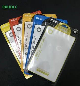 12*21 cm Plastični Zip Lock Dogodek Vrečke Z Visi Luknjo Za Iphone X Xs 11 Pro Max XR Coque Lupini Primeru Pokrova Embalaže Zadrgo Vrečko