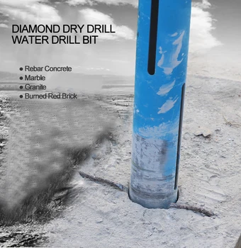 MX Diamantni Suhi Drill Bit Great Wall Zob Rezalnik Malo Industrijskih Razred Steni Stone Odpiranje Brez Vode, Suho Vrtanje Malo Length400mm