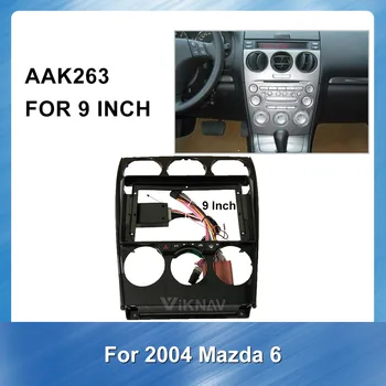 9 Palca Za Mazda 6 2004 Avto Radio Fascijo za DVD okvir Dash Mount Kit Napajalnik Trim Obraza Plošča Okvir nadzorno ploščo za 2 Din