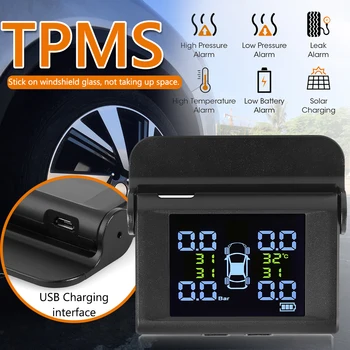Avto TPMS Nastavljiv Kota Pnevmatike AN-S07 Pnevmatike Temp Alarm Sistem za Nadzor Tlaka Elementi Osebni Avtomobil Del Okraski