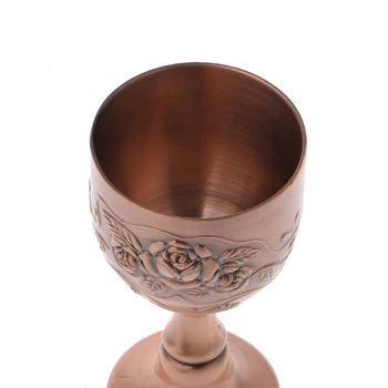 Vintage Ročno Vino Pokal Bakrorez Cvetlični Vzorec Majhen Alkoholnih Pijač Ognjeni
