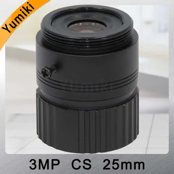 Yumiki CCTV Objektiv 25 mm IR 1/2.5 Palčni 3MP F1.4 Fiksno CS Mount Mega Objektiv 1080P HD Za IP HD CVI SDI Kamere IP Kamere