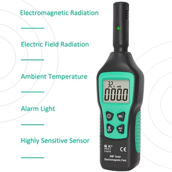 Elektromagnetna Sevanja Detektorji Temperature Sevanja Tester EMF Meter Dozimeter Detektor Geiger Števec za Wifi 4G 5G Telefon