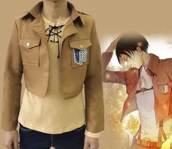 Napad Na Titan Cosplay Kostum Japonski Anime Shingeki Ne Kyojin Cosplay Jakno Rjave Plašč Enotno za Ženske, Moške Odrasle