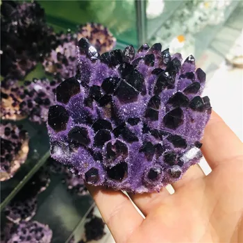 Naravne Crystal Grozdov Ametist Vzorcu Mineralne Rude Vijolično Quartz Reiki Healing Kamen Raw Kristali Doma