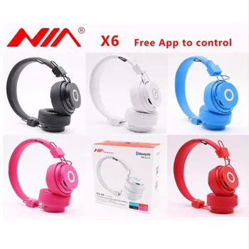 NIA X6 Brezžične Bluetooth Slušalke z Mikrofon Stereo Bluetooth Slušalke Podpira TF Kartice FM Radio Športne Slušalke