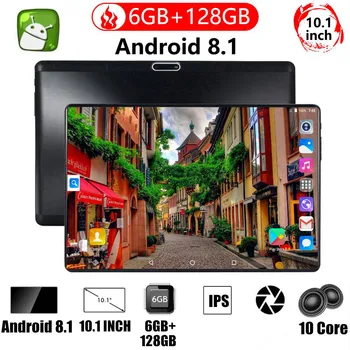 Nova 10-Palčni Tablični Pc 4G Telefonski Klic Android 8.0 Jedro Octa Tablični Računalniki 128GB ROM 6GB RAM WiFi FM Bluetooth Smart Otroci Darilo Tablet