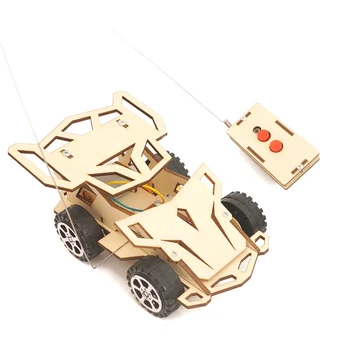 Otroci Ročno Ročno DIY Brezžičnih RC Avto Dirke Model Znanstveni Eksperiment, Komplet Izobraževalne Igrače, Nastavite