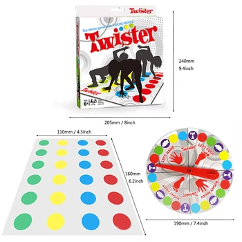 Hasbro Twisters Smešno Družini Stranka Igra Notranja Zunanja Interaktivne Skupine Igrača Klasične Družabne Igre Za Otroke, Odrasle Božič