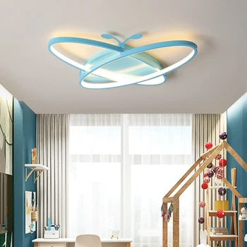 Sodobni LED Spalnica strop lestenci za Otroke je igrača soba Ustvarjalne osebnosti, modra, roza otroško sobo lestenec luči