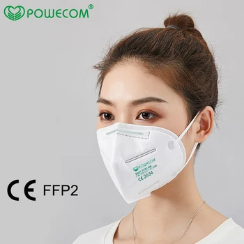 Powecom Maske FFP2 CE 9501 Zaščitno Masko FPP2 Usta Masko Respirator 95% Filtracijo Usta Žarilna Kritje za Večkratno uporabo Prah Maske