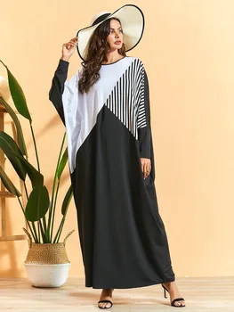 Ramadana Turčija, Muslimani Abaya Ženske Hidžab Obleko bat rokav haljo Eid Maroški tam kaftan Djellaba Jilbab Vestidos Islamska Oblačila
