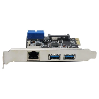 USB 3.0 Ethernet Adapter 3 Vrata USB 3.0 HUB 10/100/1000 Mb / s PCI-E, Da RJ45 Gigabit Omrežja LAN Adapter Usb, Ethernet, Omrežna Kartica