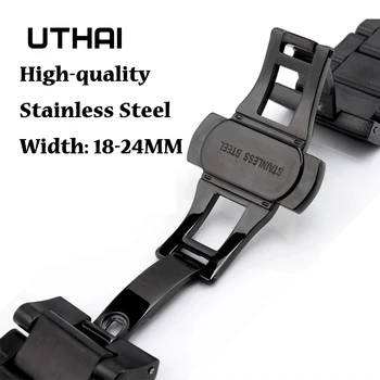 UTHAI P82 20 mm watch trak Kovinski Watchbands Zapestnica 22 mm Watch Band Visoko kakovostnega nerjavečega jekla trak