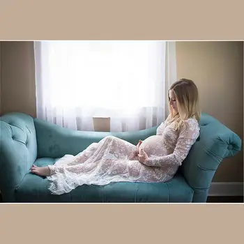 2020 Nosečnosti Obleke Modno Fotografiranje Fotografijo Noseče Oblačila Fotografija Rekviziti Maxi Čipke Porodniškega Obleke Porodniškega Oblačila