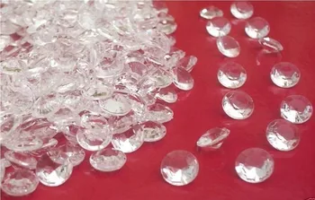 1000 kos / lot 14 mm Akril Jasno, Kristalno Diamond Konfeti Tabela simbolov 
