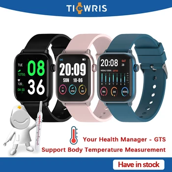 Ticwris GTS Smartwatch Pametna Zapestnica, ki 24 ur Telesne Temperature Bitje Pametno Gledati Gts Merjenje IP68 Vodotesen Pimpkin