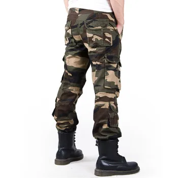 Moda Prikrivanje Natisnjeni Vojaškega Tovora Hlače Moški Svoboden Vrečasta Taktično Hlače Priložnostne Bombaža moške Multi Žepi Velika velikost 40