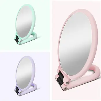 Ličila ogledalo Vrtljiv Dvojno strani Krog 5/10X Povečevalno Namizno pin Prenosno Kozmetično Make Up Ogledalo