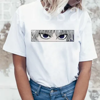 Ženske T-shirt Moda Hisoka Obraz Hunter X Hunter Anime Poletne Kratek Rokav T-Majice Harajuku Bela Tshirt Grafični Tees