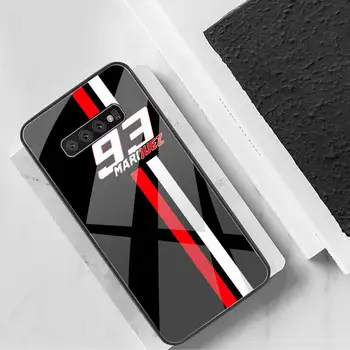2020 Marc Marquez Moto Gp 93 TPU Črno Mehko Telefon Primeru Kaljeno Steklo Za Samsung S20 Plus S7 S8 S9 S10 Plus Opomba 8 9 10 Plus