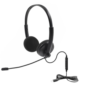 Vroče-USB klicni Center Slušalke z šumov Mikrofona za PC Doma službeni Telefon Kupca Storitev Plug and Play