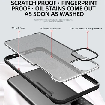 Za iPhone 11 Primeru IPAKY Silikonski PC Hibridni za iPhone X XR XS SE 2020 7 8 Plus Primeru Shockproof Oklep za iPhone 11 Pro Max Primeru