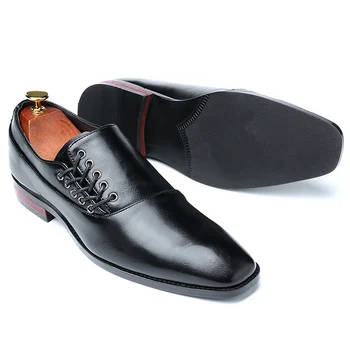 Luksuzni moški športni copati Usnjeni čevlji Formalno obleko Z pete Trmast edini blagovne Znamke Socialne čevlji velikosti 45-48
