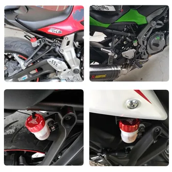 Z Logotipom Motocikel CNC Aluminija Zadnje Zavorne Tekočine Rezervoar, Pokrov zaščitni pokrov Za YAMAHA YZFR125 YZF R125 15 16