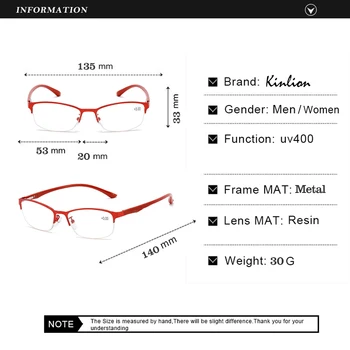 Kovinski Obravnavi Očala Ženske Letnik Kvadratnih Pomlad Tr90 Recept Daljnovidnost Očala Jasno, Pol Rimless Presbyopia Očala
