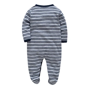 Baby Footies Prugasta Baby Boy Oblačila Z Dolgimi Rokavi Pozimi Otroci Oblačila Novo Rojen Recien Nacido Spalna Jumpsuit Pižami