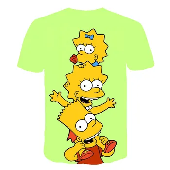 Srečna družina, zabavno Homer Simpson in njegov sin, žena 3D tiskanih poletje 2002 kratki rokavi t-shirt moda priložnostne vrh