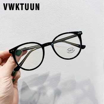 VWKTUUN TR90 Okvir Anti Modra Svetloba Očala Ovalne Optičnih Očal Ženske Moški Modra Svetloba Blokiranje Očala za Branje Računalniških Očal