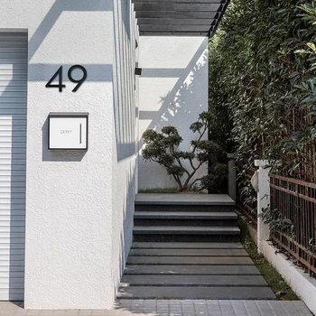 15 cm aluminij material, kovinski 3D moderni hiši številka #4 prostem nepremočljiva antikorozijski trajen dom hotel vrata plošča pismo