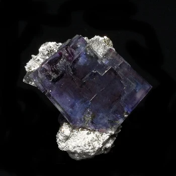 Naravni Kremen Vijolično Fluorite Kalcita Mineralnih Kristalov Vzorcu iz Yaogangxian Province Hunan Kitajska A3-2