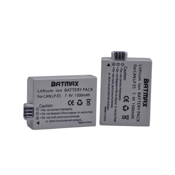 Batmax LP-E5 Baterijo Fotoaparata+LCD Dvojni Polnilnik z ukazom C Vrata za Canon 450D 500D 1000D Poljub X2 X3 F Rebel XSi Xli XS L15