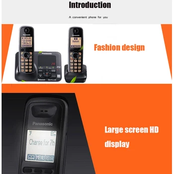 Bluethooth Fuction DECT 6.0 Digitalne Brezžične mobilne in Stacionarne Telefonije Z odgovorom Sistem Klic ID Handfree Doma mobilni Telefoni Črna