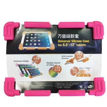 Univerzalni 8.9-12 Inch Mehko Silikonsko Zaščito Shockproof Prilagodljiv Ohišje Z Gumbi Za iPad/Samsung/Huawei/Xiaomi Tablični Primeru