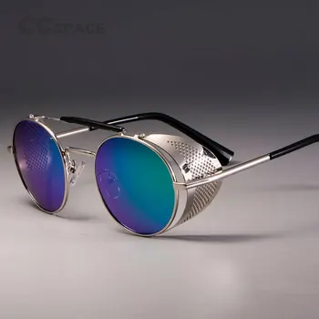 Zml14 Retro Okrogla Kovinska sončna Očala Steampunk Moški Ženske blagovne Znamke Oblikovalec Stekla Oculos De Sol Odtenki UV Zaščita