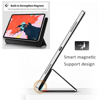 Za Obraz ID 11 za 12,9 palčni iPad Pro 2018 , Magnetni Ultra Slim Pametne Folio Stojalo Pokrov Primeru Podpore, Priložite Polnjenje