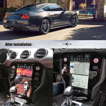 Tesla zaslon Android PX6 Za Ford Mustang - 2019 Avto Multimedijski predvajalnik, Stereo Radio DSP CARPLAY GPS Navigacija Vodja enote